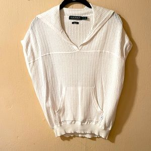 Ralph Lauren Top Womens X-Small Cover Up Hoodie Shirt Yoga Running Sleev…